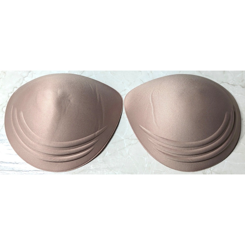 New Bra Inserts Pads Brown Taupe Foam Plus Size 3X Removable Swimsuit Dress Cups